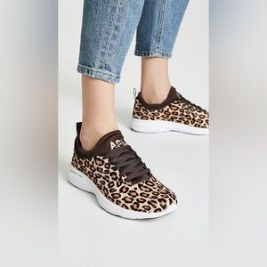 APL Techloom Phantom Athletic Propulsion Labs Leopard Print Calf Hair Sneakers 6
